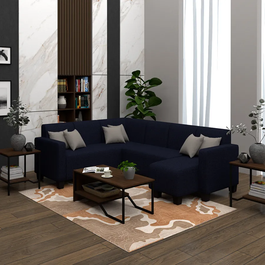 Eric Corner Sectional 5 Seat with Chaise (2L) Sofa