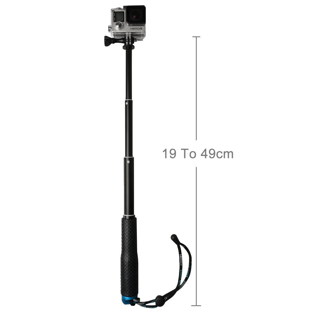 Extendable Monopod for Action Cameras - 49cm
