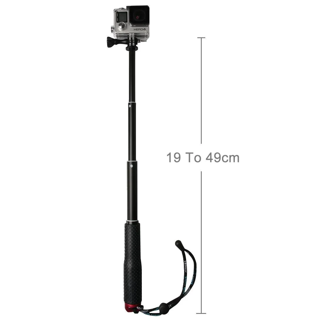 Extendable Monopod for Action Cameras - 49cm