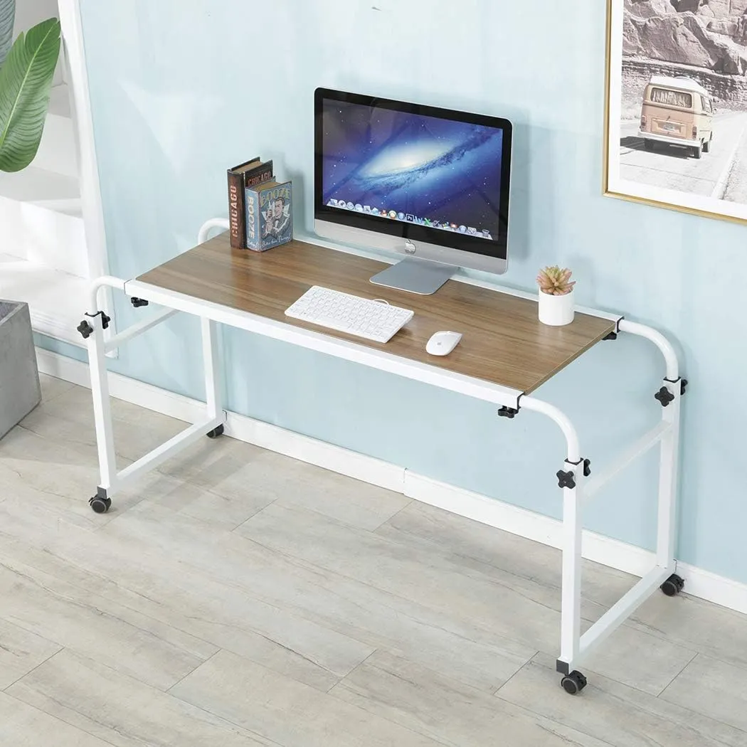 ITEM# 0175   Overbed Desk Laptop Cart Laptop Desk with Wheels Over Bed Desk Adjustable Overbed Table with Wheels King Queen Bed Table Bed Table on Wheels Overbed Laptop Table