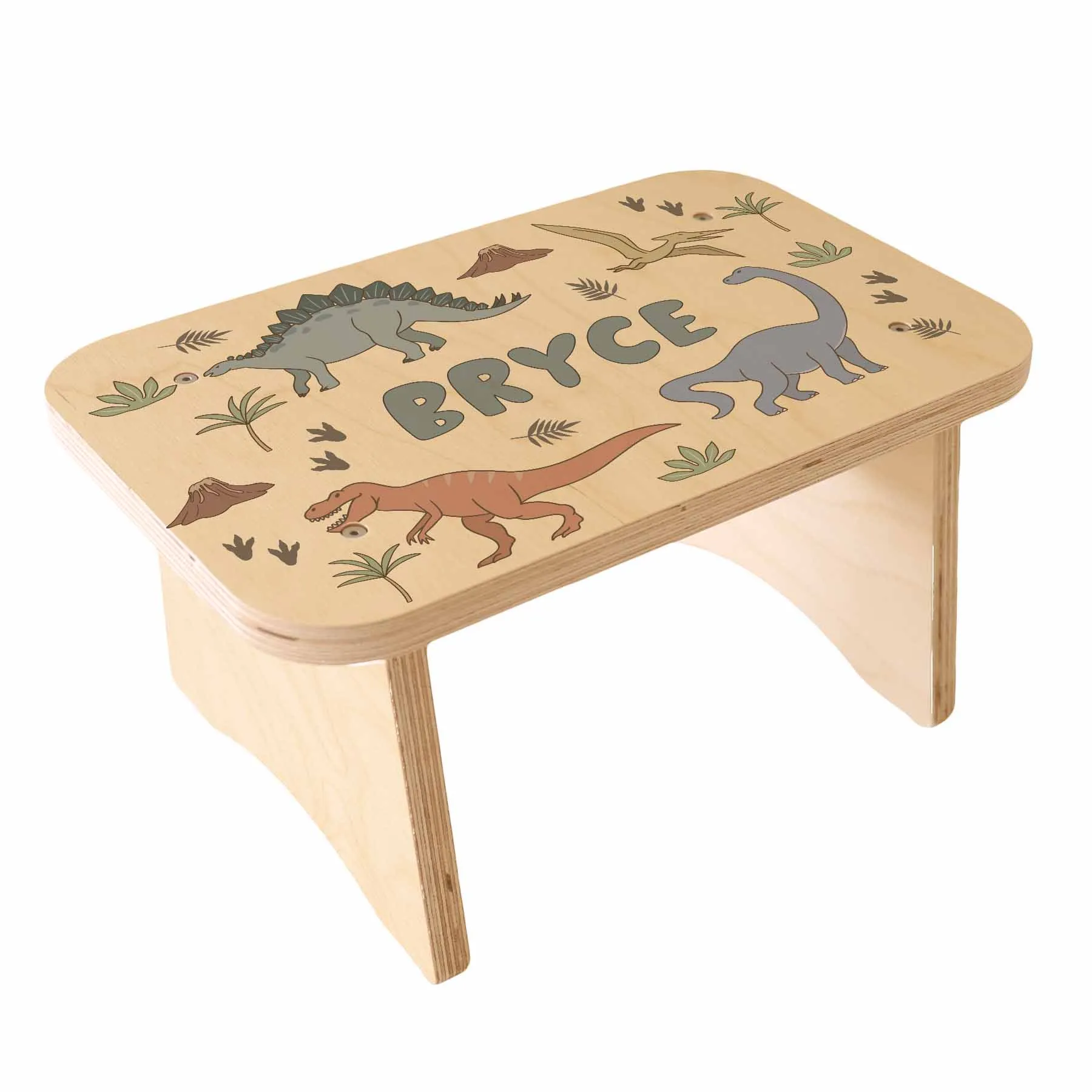 Kids Personalized Step Stool | Dino Dude