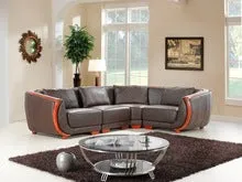 MANBAS cow genuine leather set furniture couch sofa