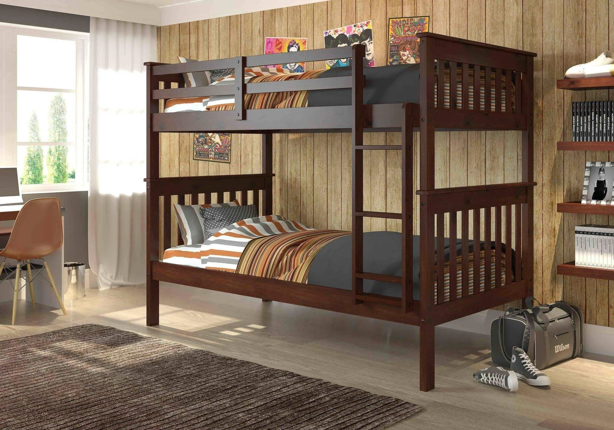 Mason Cappuccino Twin Bunkbed