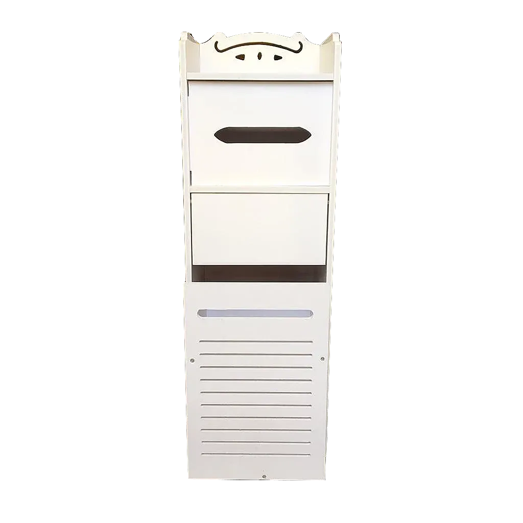 Modern Bathroom 3 FT Furniture PVC Board Bathroom Storage Cabinet with Drawers By Miza