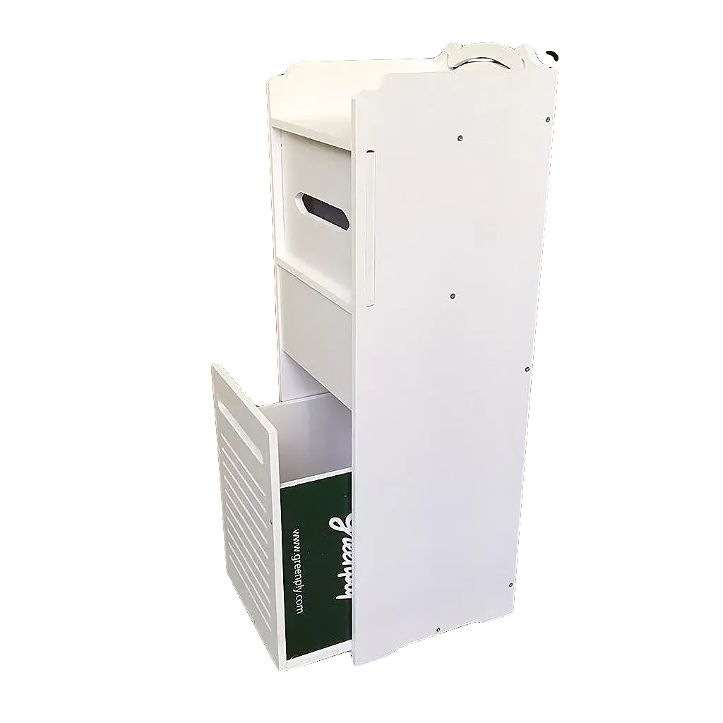 Modern Bathroom 3 FT Furniture PVC Board Bathroom Storage Cabinet with Drawers By Miza