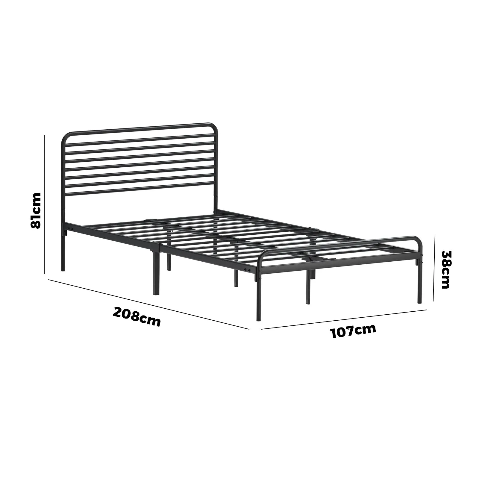 Oikiture Metal Bed Frame King Single Size Bed Base Beds Platform
