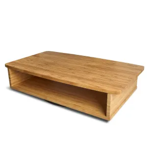 Prosumer's Choice Bamboo 360 Rotating 2 Tier Computer Monitor Stand and Shelf Riser