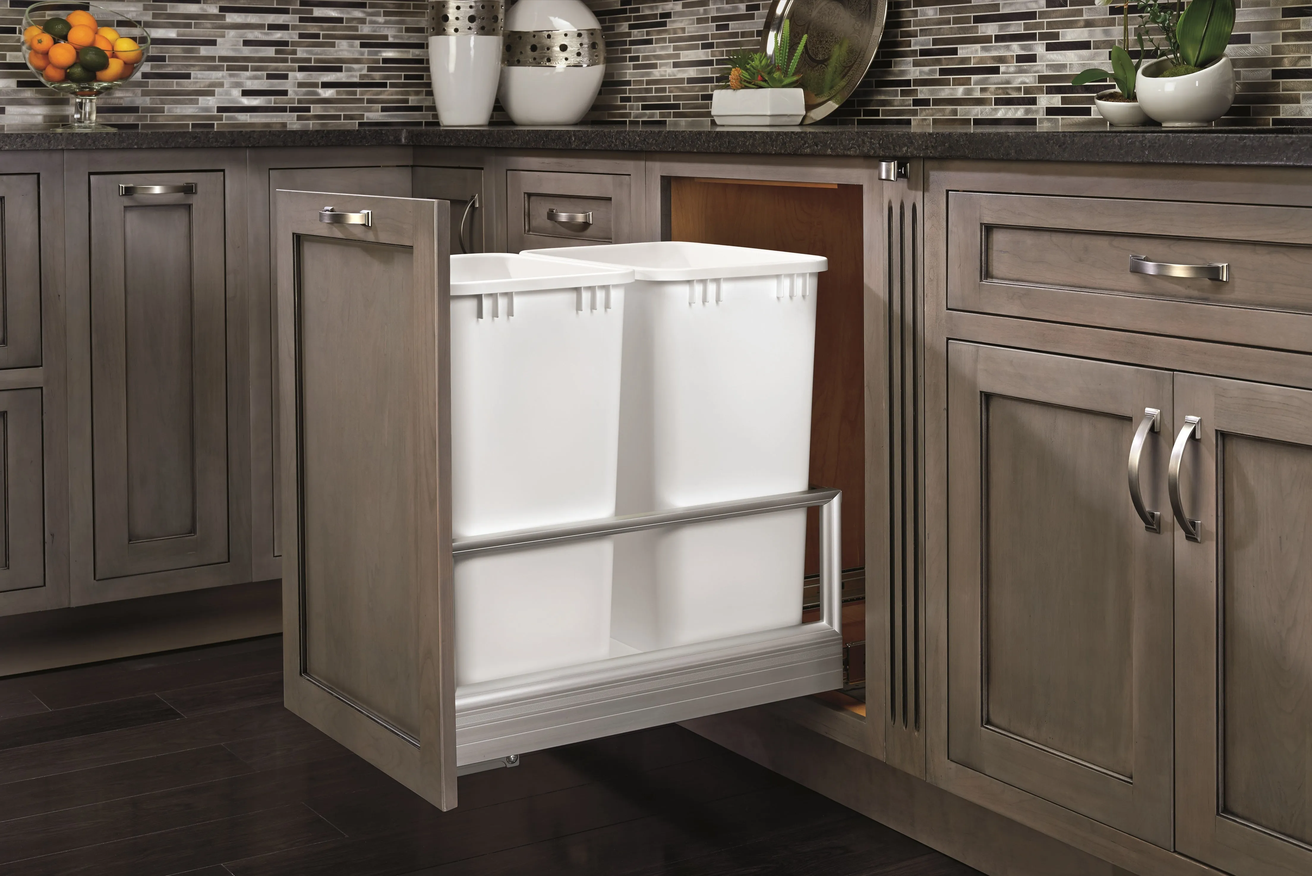 Rev-A-Shelf Double 50 Quart Pull-Out Waste Container w/Rev-A-Motion 5149-2150DM-211