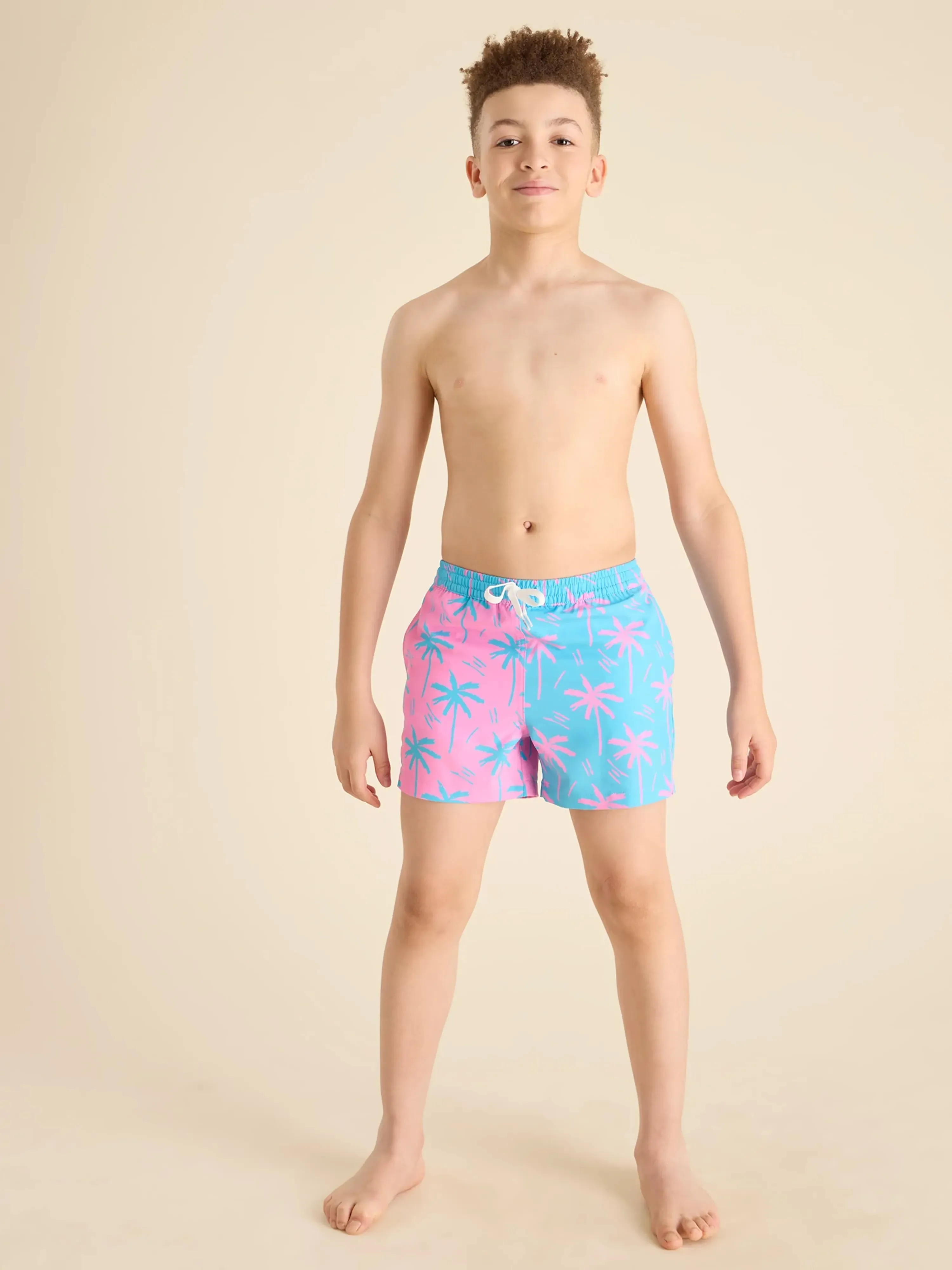The Prince of Prints (Boys Lined Classic Swim Trunk- Shorter)