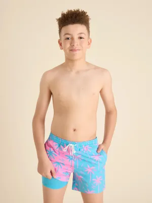 The Prince of Prints (Boys Lined Classic Swim Trunk- Shorter)
