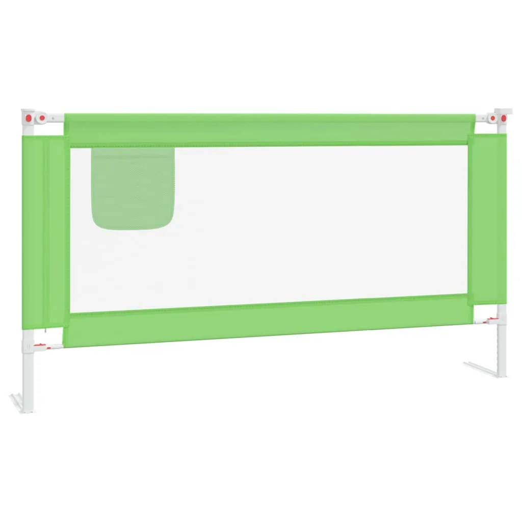 Toddler Safety Bed Rail Green 160x25 cm Fabric