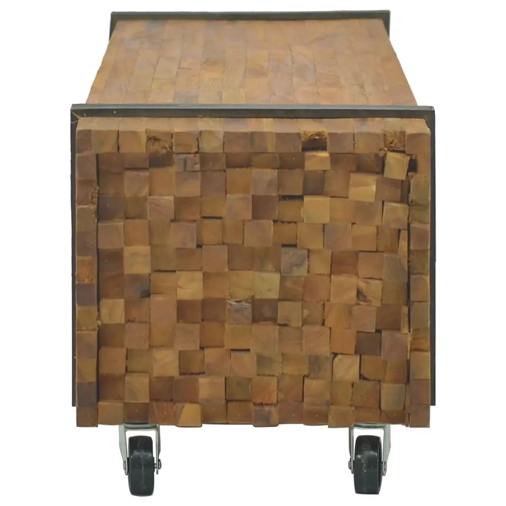 TV-Schrank 110x30x32,5 cm Massivholz Teak