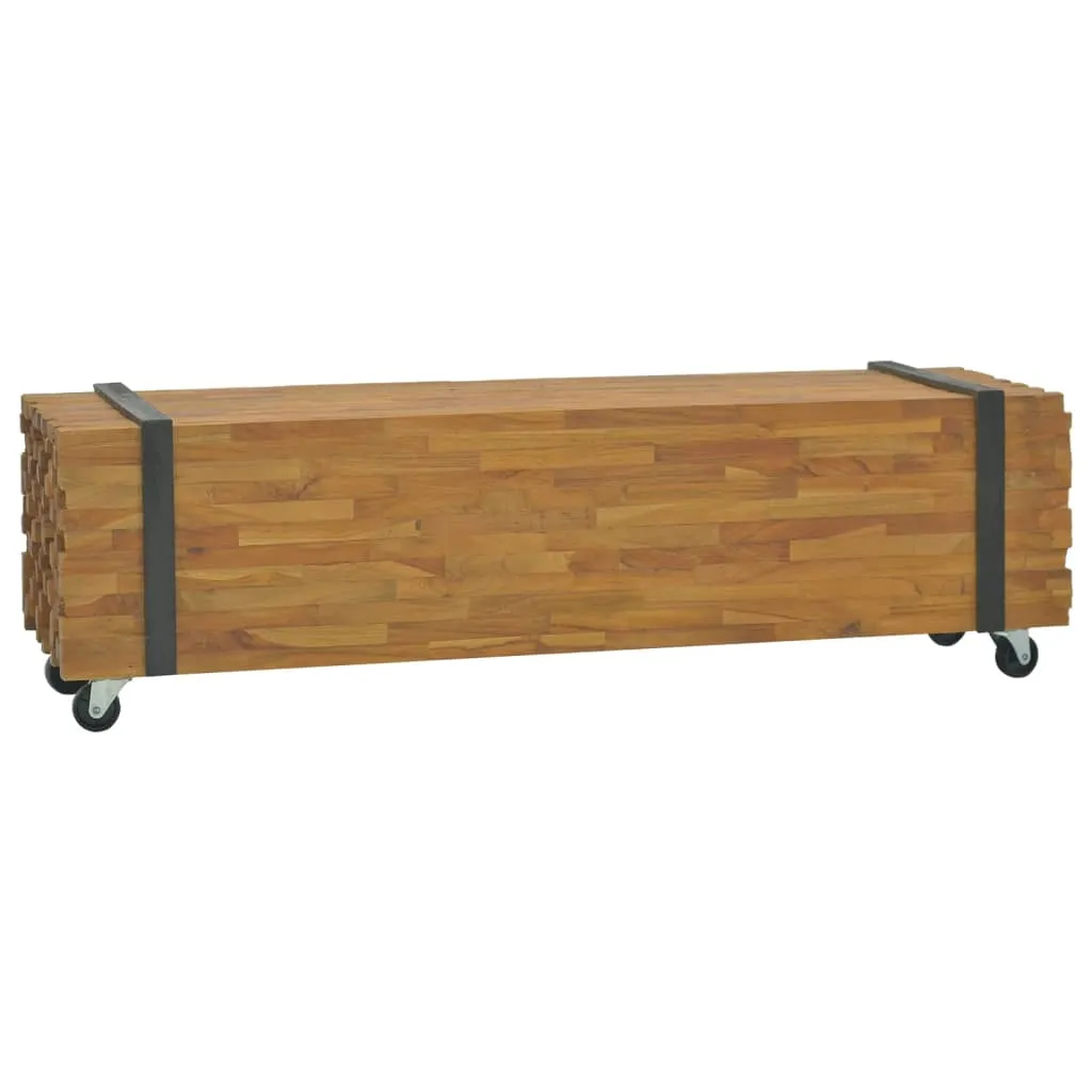 TV-Schrank 110x30x32,5 cm Massivholz Teak