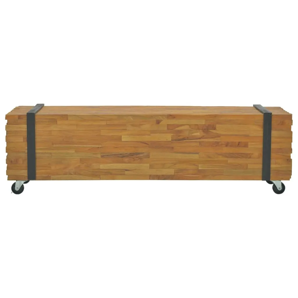 TV-Schrank 110x30x32,5 cm Massivholz Teak