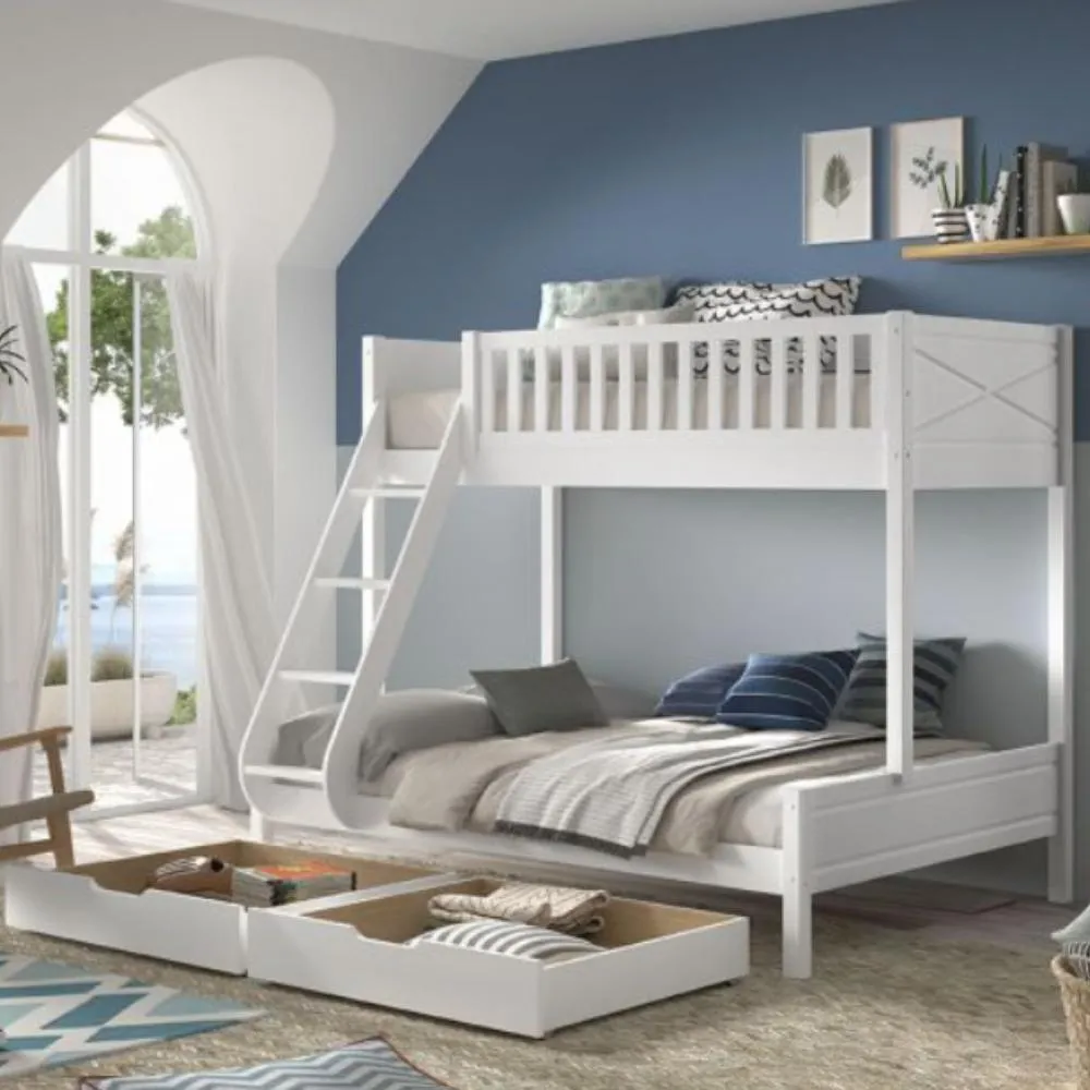 Vipack - Scott Triple Bunk Bed with 2 Drawers