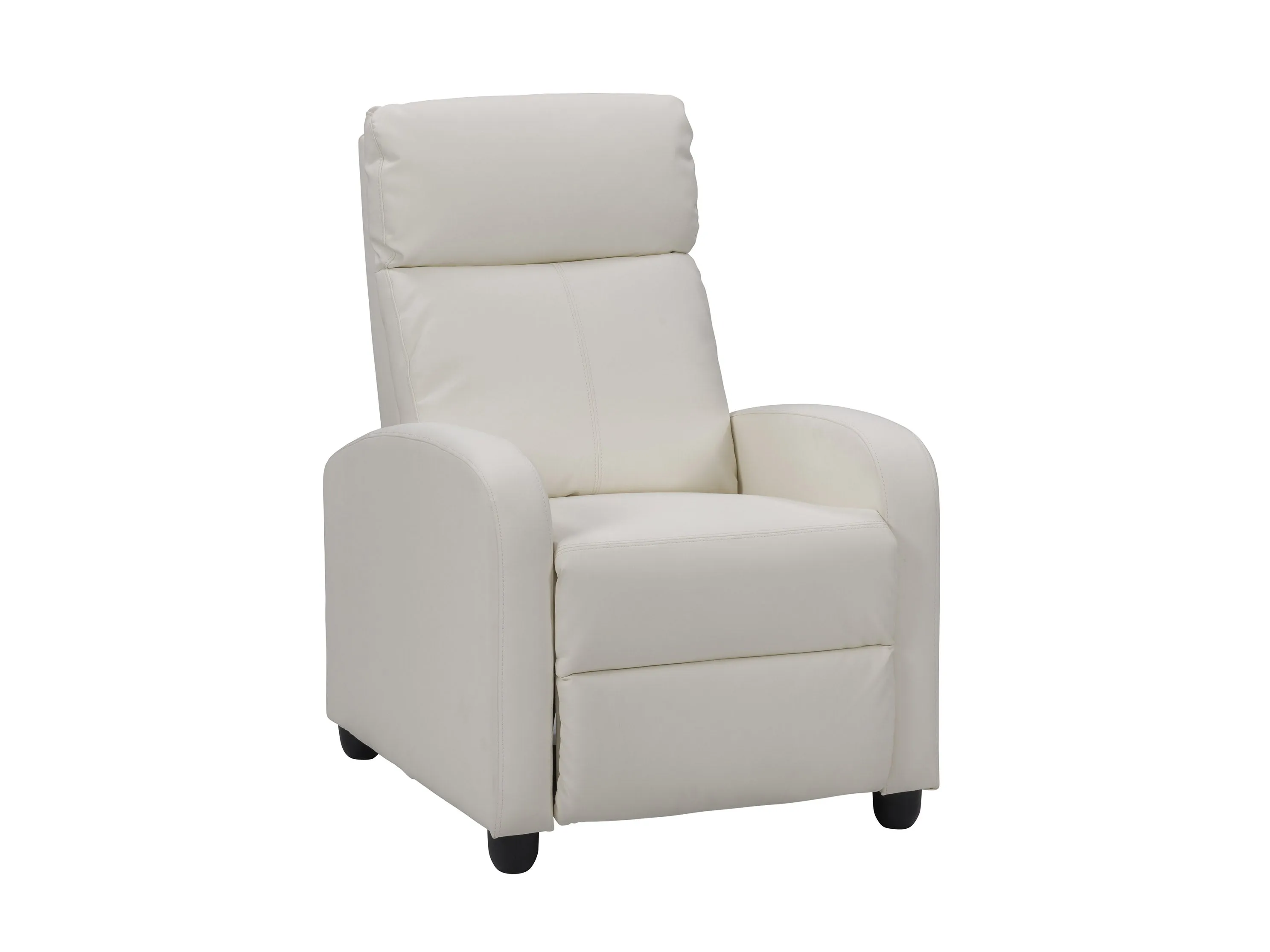 White Push Back Recliner