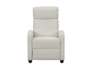 White Push Back Recliner